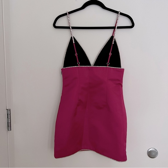 Area Crystal Trimmed Structured Slip Dress - Picture 2 of 12